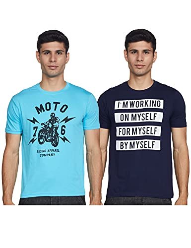 Cloth Theory Men’s Checkered Regular T-Shirt (CTMPO2_Multicolor 8 S)