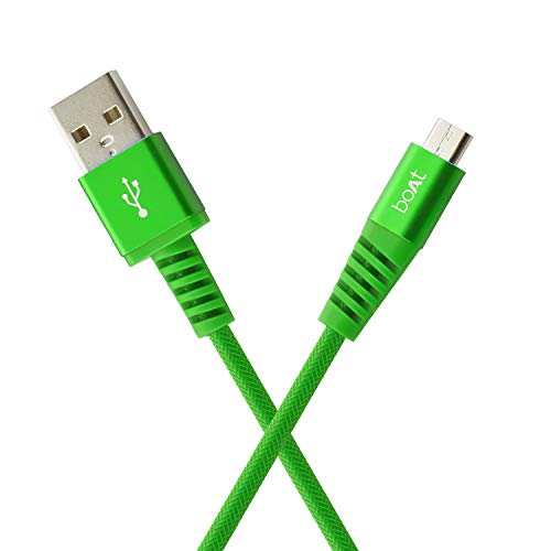 boAt Rugged V3 Braided Micro USB Cable (Ivy Green)