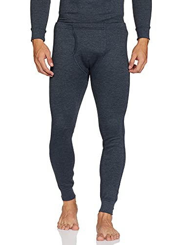 Longies Men’s Thermal Wear Pyjama Regular Inner (LGMTHPYJSGV001_Navy_S)