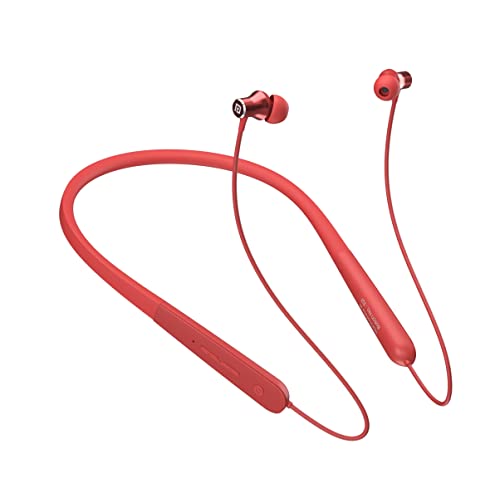 Portronics Harmonics X1 in Ear Wireless Bluetooth 5.0 Sports Headset with Superior Audio, 15 Hrs Playtime, in-Built Mic, Magnetic Earbuds, Type C Charging(Red)