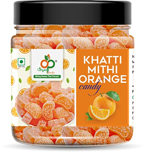 Organic Purify Orange Candy | Narangee Candy | Narangee Toffee | SantraToffee | Vegetarian | Orange Flavoured Toffee (Pack of 400gm) Jar Pack