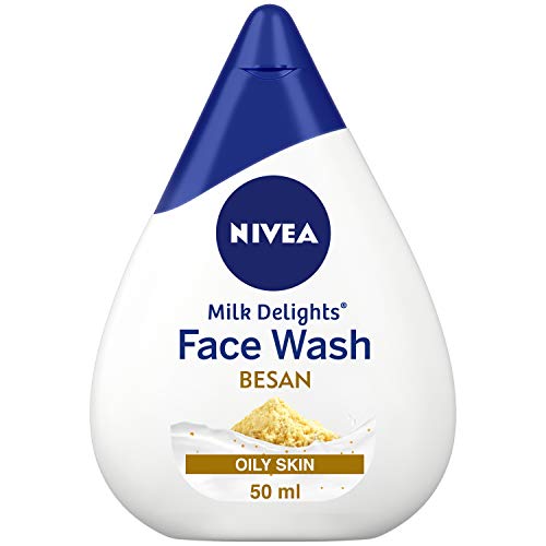 Nivea Women Face Wash For Oily Skin, Milk Delights Besan, 50ml