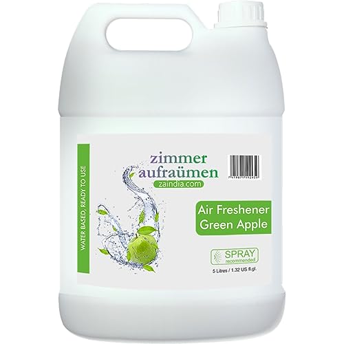 Air Freshener – Green Apple, 5L (Ready Use, Water Based) for home, hotels, restaurants, room, bedroom, bathroom, toilet, etc.