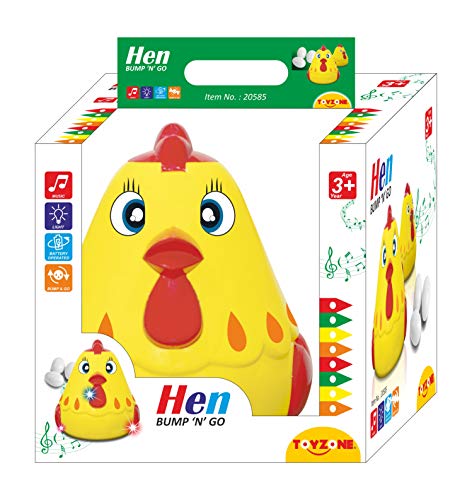 Toyzone Hen Bump ‘N’ Go-20585 | Lights & Sound | Fun Dancing Exciting Toy | Attractive for New Born & Toddlers | Battery Operated Toy | Early Learning Educational Toys
