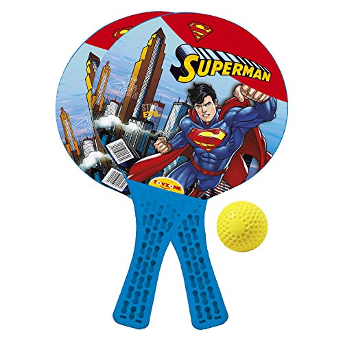 Toyzone Superman Racket Set -58505 Badminton Set |Racket Set with 2 Balls for Kids |Toddler |zsport Accessories|Outdoor &Indoor Sports|Table Tennis for Kids |Badminton for Kids| Racket Set for Kids