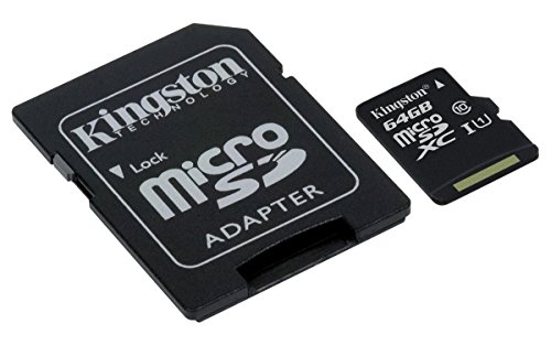 Kingston Canvas Select 64GB Class 10 MicroSDXC Memory Card with Adapter (SDCS/64GBIN)
