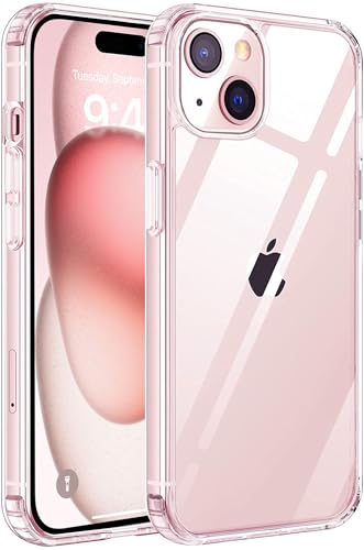 Amozo Case Compatible for iPhone 15 Cover | Ultra Hybrid Drop and Camera Protection Back Cover Case Compatible for iPhone 15 (TPU + Polycarbonate | Crystal Transparent)
