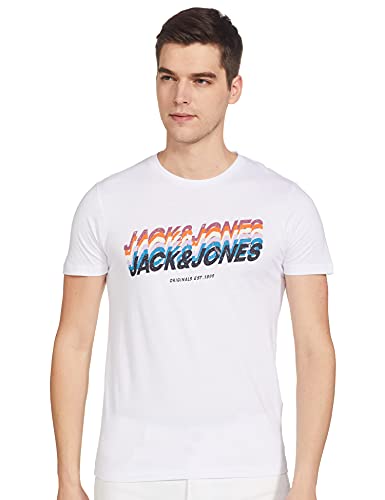 Jack & Jones Men’s Slim T-Shirt (242219803- White Small)