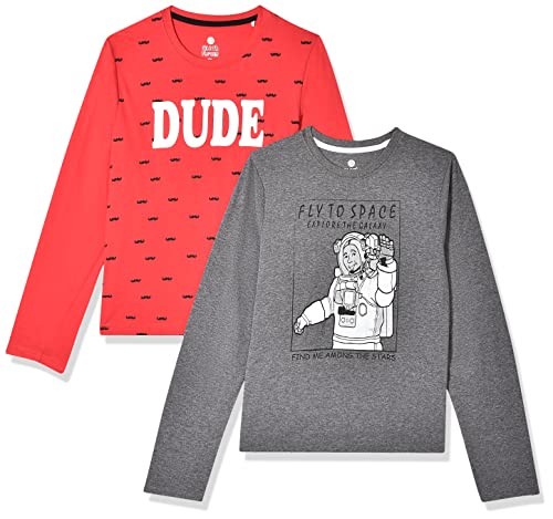 Cloth Theory Boys Checkered Regular Fit T-Shirts Pack of 2(ct_lslv_3010_MULTI _1_9 Years-10 Years)