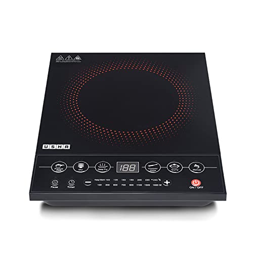 Usha Cookjoy (Cj1600Wpc) 1600 Watt Induction Cooktop (Black), Sealed, 1 Burner