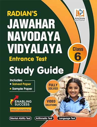 Jawahar Navodaya Vidyalaya Guide Book for Class 6 Entrance Exam (English Medium)