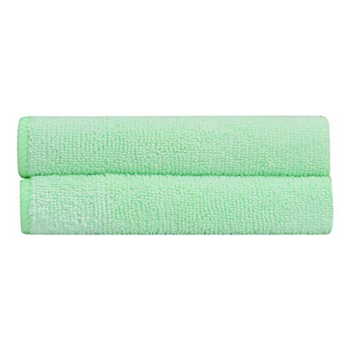 Bathla Spic & Span Multi Purpose Micro Fiber Cleaning Cloth – 300 GSM: 40cmx40cm (Pack of 2 – Light Green)