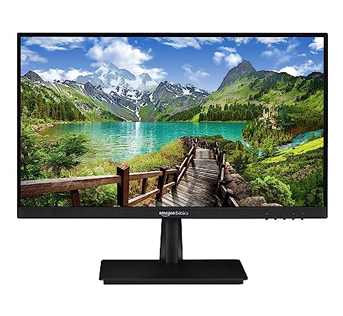 amazon basics 21.5″ Full HD, Slim LCD Monitor with LED Back Light Technology, Stylish Bezel-Less Design, Wide Angle, in-Built Speakers, Flickerless