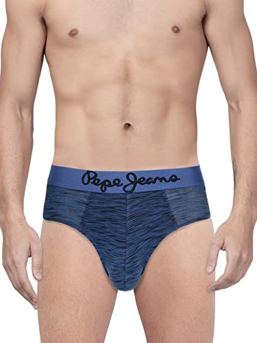 Pepe Jeans Innerwear Men’s Cotton Brief (Pack of 1) (OPB02-01_Limoges Space Dyed_70-75_Limoges Space Dyed_Multicolor_75 CM)