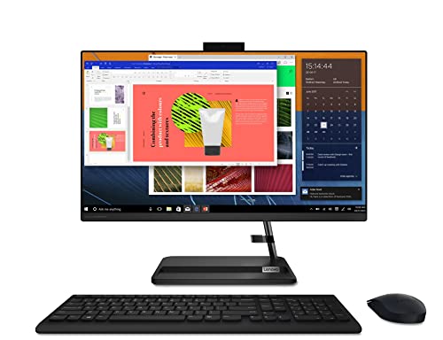 Lenovo IdeaCentre AIO 3 11th Gen Intel i5 23.8″ FHD IPS 3-Side Edgeless Touchscreen All-in-One Desktop with Alexa Built-in (Windows 11 Home/8GB/512GB SSD/Office21/Wireless Keyboard & Mouse) F0G0015PIN