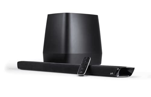 Polk Audio MagniFi 2 Sound Bar & Wireless Subwoofer with 3D Audio and Built-in Chromecast – Universal 4K Compatibility, Black