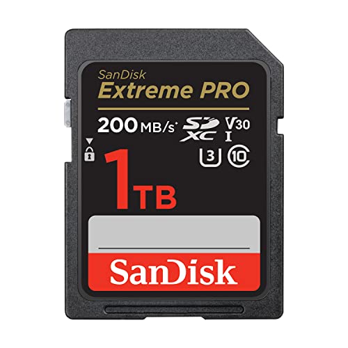 SanDisk Extreme Pro SD UHS I 1TB Card for 4K Video for DSLR and Mirrorless Cameras 200MB/s Read & 140MB/s Write
