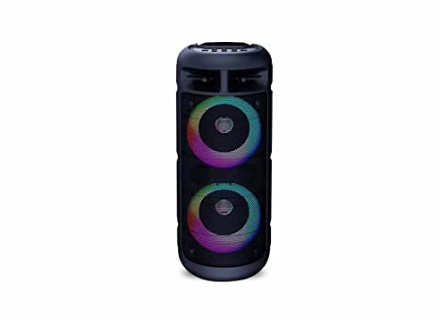 MODGET BLAST100 Bluetooth Speaker/Karaoke/RGB/Dual 4″ Drivers/USB/TF/AUX/TWS 35 W Bluetooth Party Speaker (Black, Stereo Channel)