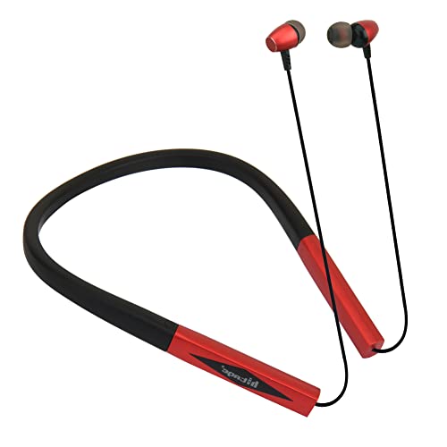 Hitage NBT-2865 Series Limited Edition 25 Hours Music Play time 39 Hours Talktime Original Sound Neckband Bluetooth Headset (Red, in The Ear)