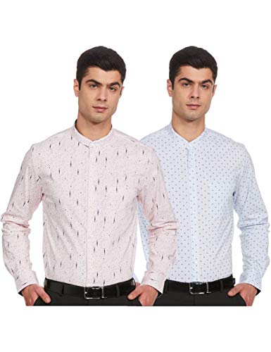 Diverse Men’s Printed Slim fit Formal Shirt (DCMFFCMSC29L06-314_Multicolor 39)