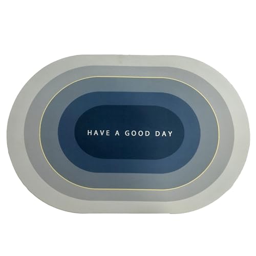 STATUS Contract Water Absorbing Mat for Bathroom Quick Dry Rubber Backed Anti-Slip Floor Mat Non Slip Mat for Home, Kitchen (40 x 60 CM) (Grey)