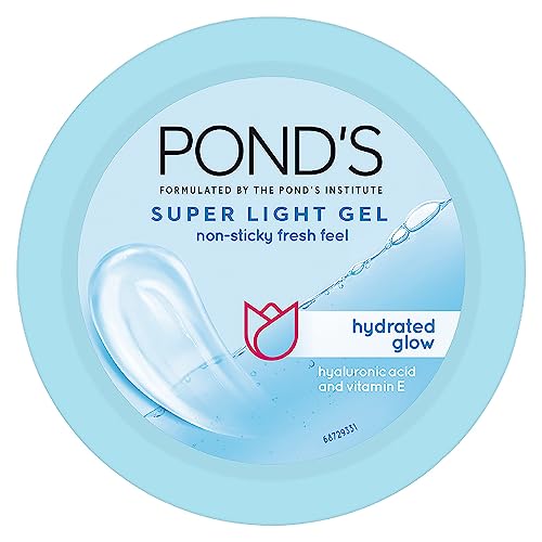 POND’S Super Light Gel Oil Free Face Moisturizer 100g, With Hyaluronic Acid & Vitamin E for Fresh Glowing Skin & 24 hr Hydration – Daily Use