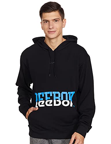 Reebok Unisex Cotton Cl Basketball Hoodie Sweatshirt (Hb5737_L, Black, L)