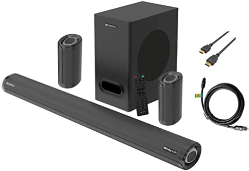 ZEBRONICS Zeb-Juke BAR 9500WS PRO Dolby 5.1 soundbar with Wireless Satellites, ARC & CEC Extension, Compatible with HDMI-Enabled TV & OC150 Optical Cable Supporting Dolby Digital Plus Black