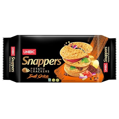 UNIBIC FOODS Snappers Potato Crackers – Indi Spice- 300gm