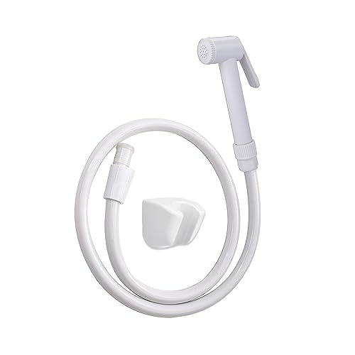 BonKaso HF Classic ABS Health Faucet with high Pressure 1 metre PVC Tube and Hook(White)