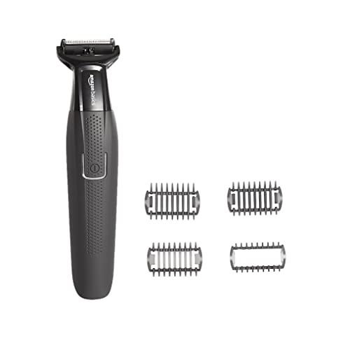 Amazon Basics Cord/Cordless Trimmer and Shaver with 4 Trimming Combs, IPX7-90 Minutes Run Time (Black)
