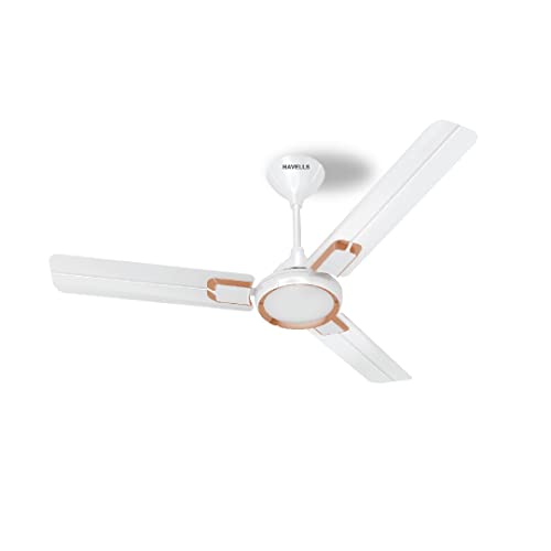 Havells Glaze 1200mm Decorative Finish Ceiling Fan (Pearl White Copper)