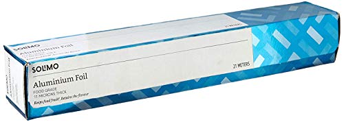 Amazon Brand – Solimo Aluminium Foil – 11 Microns (21 m, 164 g)