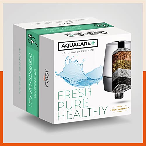 Aquila by Bathla – Aquacare+ Hard Water Purifier for Shower & Tap Filter | Prevents Hair Fall & Protects Skin