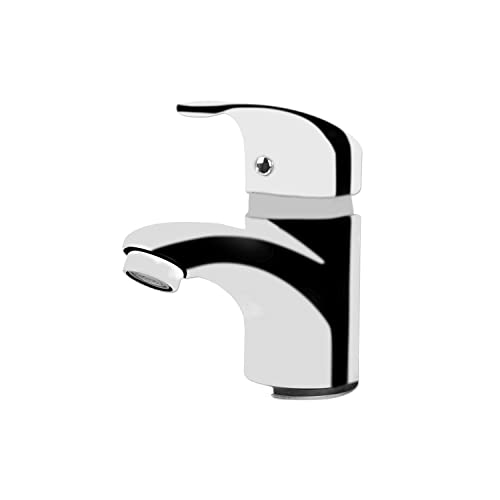 CERA Platinum Single Lever Basin Mixer with 450 MM Braided Connection Pipe with Chrome Plating Deck Mount (Without POP-UP) (Pack of 1)