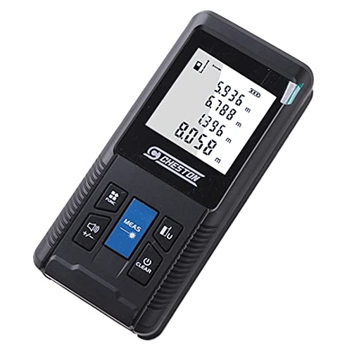 Cheston Laser Distance Measurer – 0.05-50m Range, ±2mm Accuracy, Multiple Measurement Units (m, in, ft, ft/in), 0.25s IP54 Protection Digital Measuring Tape