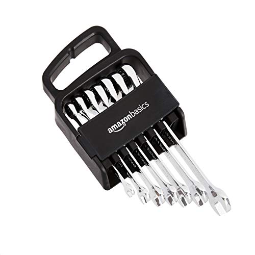 amazon basics Ratcheting Combination Wrench Set – Metric, 7-Piece