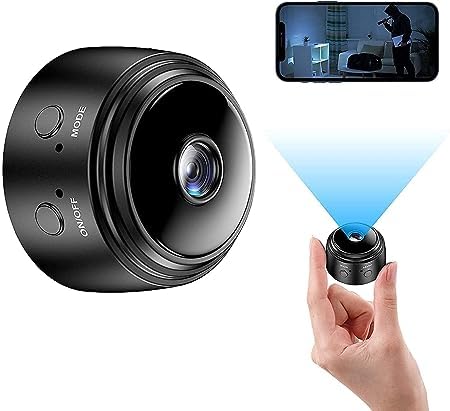 Gameson WiFi CCTV Security Camera for Home Outdoor Mini Spy Live Stream Night Vision HD Wireless 1080P Audio Video Hidden Nanny Camera for Home Offices Security