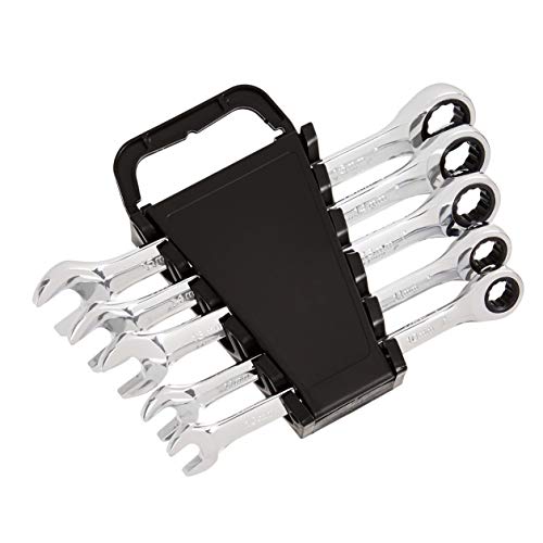 amazon basics Ratcheting Wrench Set – Metric, 5-Piece