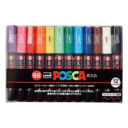Uni Paint Marker Pen – Set of 12 (PC-1M12C)