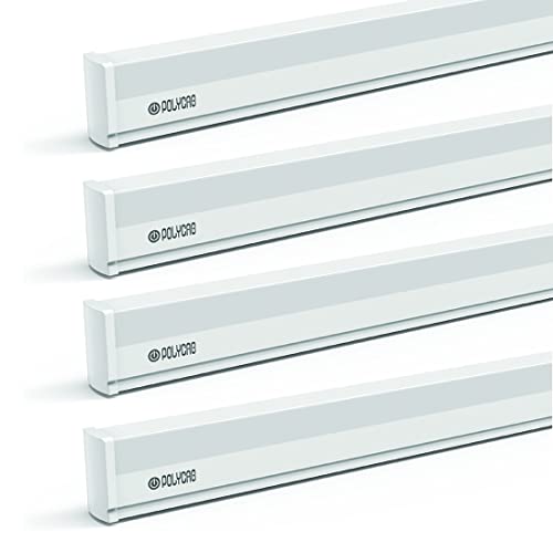 Polycab Intenso 20W LXS LED Batten in Square Shape, Energy-efficient Light with Neutral White Color (220-240V, 1130mm, 4000K, 4 Pcs)