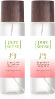 PureSense Joy Grapefruit Body Mist Combo Long Lasting Fragrance Body Mist  –  For Women(300 ml, Pack of 2)