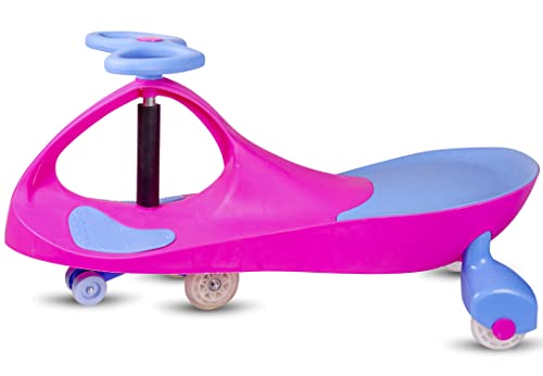Brunte Tuk Tuk Pink Magic Swing Car for Kids Twister Ride on for Heavy Weight Capacity 3years Plus with Marks Free Wheels, Red (BTT11)