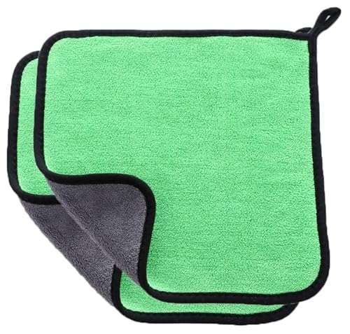 GLUN® Microfiber 850 GSM Cloth for Car Cleaning and Detailing, Double Sided, Extra Thick Plush Microfiber Towel Lint-Free, all Cleaning Purpose Pack of 2