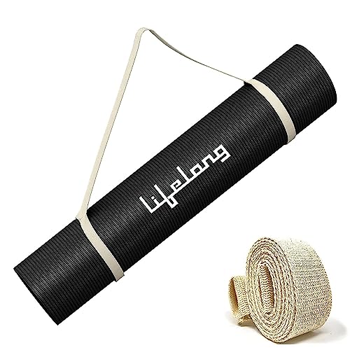 Lifelong Yoga mat for Women & Men EVA Material 4mm Black Anti Slip for Gym Workout