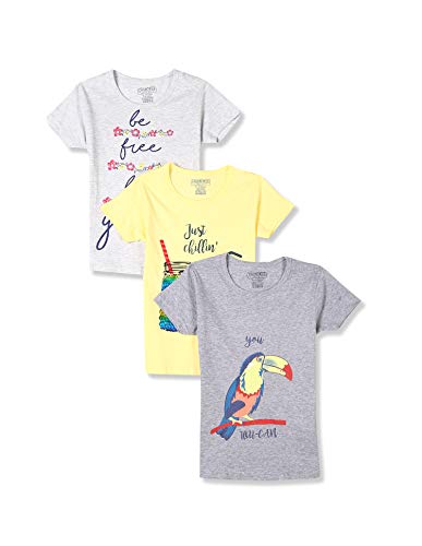 Cherokee by Unlimited Girls printed Regular T-Shirt Pack of 3(282383985_Assorted 2_11 Years-12 Years)