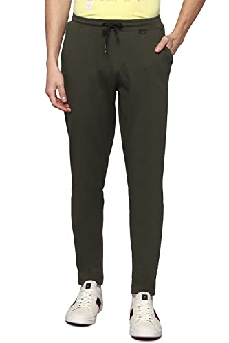 Allen Solly Men’s Regular Track Pants (AYJGCURGPL52033_Olive_32)