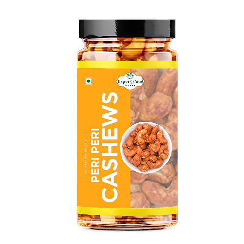 Expert Foods Peri Peri Spicy Kaju | Roasted Salted Cashews Nuts | Peri Peri Cashews | Flavoured Nuts | Roasted Snack | Masala Kaju (400 g)