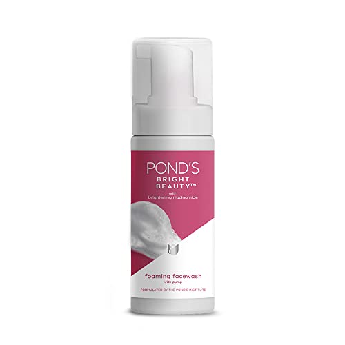 Pond’s Bright Beauty Foaming Brush Facewash with Brightening Niacinamide, 150 ml