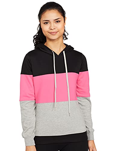Fusefit Women’s Fleece Neck Hooded Sweatshirt (FFA-WT060-01-M-1499_Black_M)